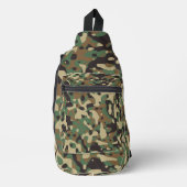 Digitales Wald-Militärtarnmuster Crossbody Bag (Vorderseite)