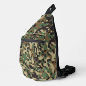 Digitales Waldland-Militärtarnmuster Crossbody Bag (Rechte Ecke)