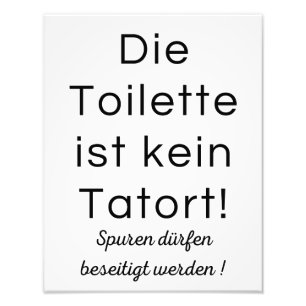 Digitales WC Poster Toilette Gästeklo Lustig, Bade