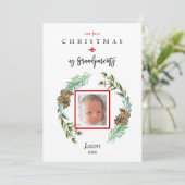 Digitales Weihnachten als Großeltern-Foto (Stehend Vorderseite)