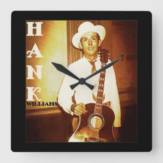 Digitales Werk von Hank Williams Quadratische Wanduhr