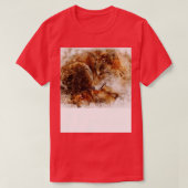 Digitales Wolf Aquarellbild T-Shirt (Design vorne)