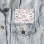 Digitalflorale Muster auf Pastellfarben Button (Insitu)