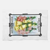 Digitalis-Etikett Geschirrtuch (Horizontal)