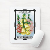 Digitalis-Samenpackett-Etikett Mousepad (Mit Mouse)
