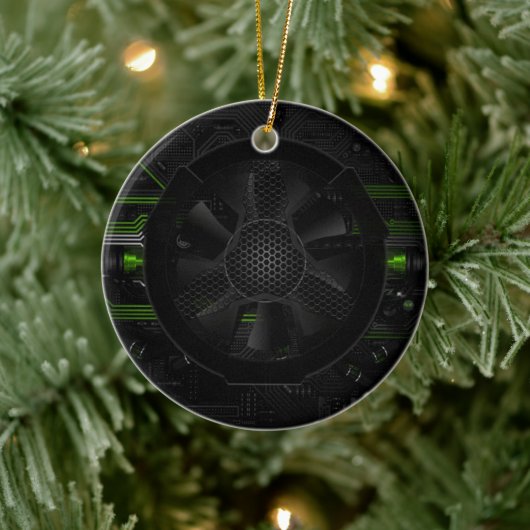 Digitalisierte Träume Keramik Ornament (Baum)