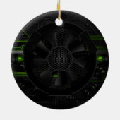 Digitalisierte Träume Keramik Ornament (Hinten)