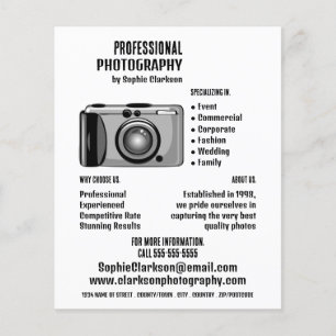 Digitalkamera Icon Fotograf, Miete für Fotografie Flyer