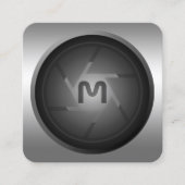 Digitalkamera im Silber-Stil - Visitenkarte (Vorderseite)