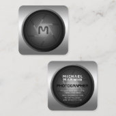 Digitalkamera im Silber-Stil - Visitenkarte (Vorne/Hinten)