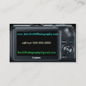 Digitalkamera-Visitenkarte Visitenkarte (Rückseite)