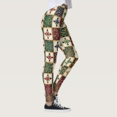 Digitalmuster - monochrome Stammeskunst Leggings (Rechts)