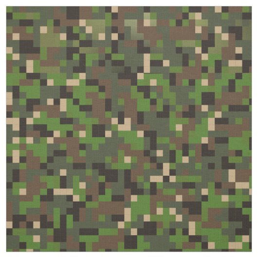 Digitalrechner-API-Druck | 8 Bit Camouflage Stoff (Muster)