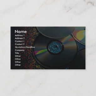 Digitalschallplatten, die Farben reflektieren Visitenkarte