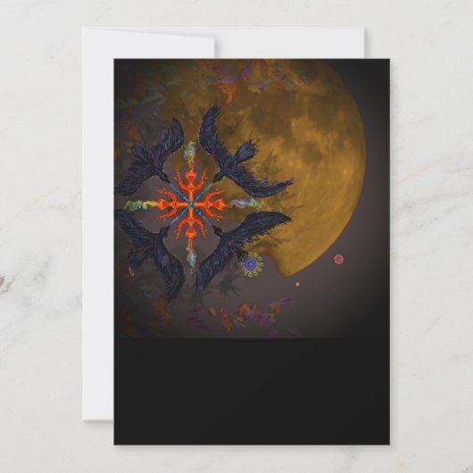 Digitalsurreal für Feuerelemente Feiertagskarte (Vorderseite)