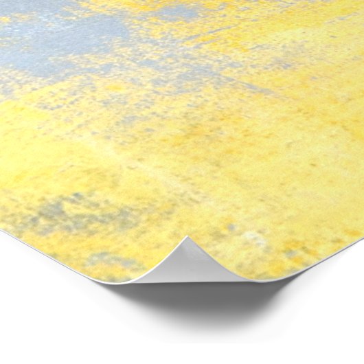 'Digits' Graue und gelbe Abstrakte Kunst Poster dr (Ecke)