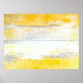 'Digits' Graue und gelbe Abstrakte Kunst Poster dr (Vorne)