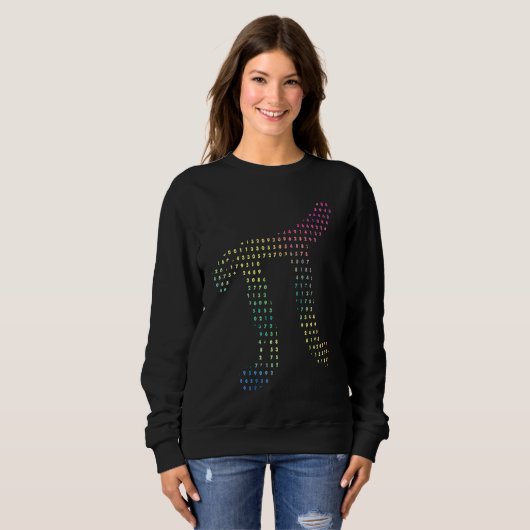 Digits Of Pi In Source Code Numbers Pi Day 3 14159 Sweatshirt (Vorne ganz)