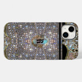 Digloos Elegantes Chic Einziges Monogramm Case-Mate iPhone Hülle (Rückseite (Horizontal))