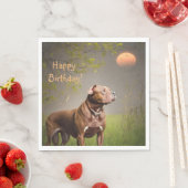 Dignified Brown Pitbull Serviette (Beispiel)