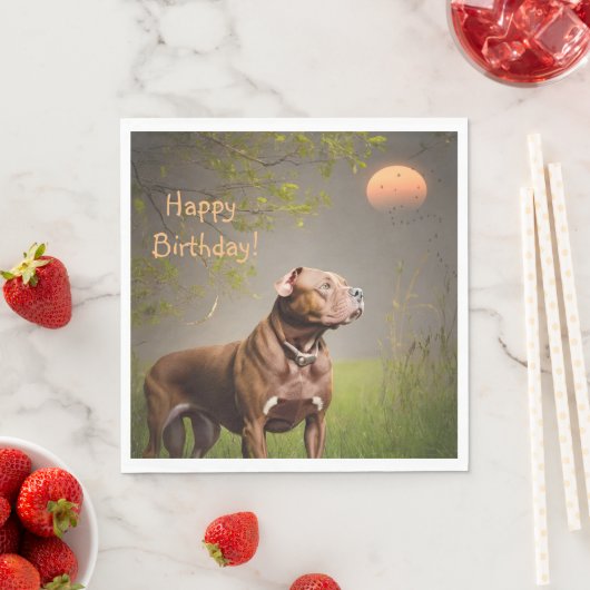 Dignified Brown Pitbull Serviette (Beispiel)