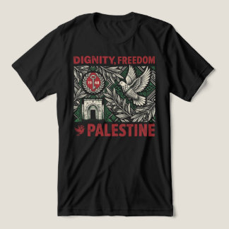 Dignity, Freedom, Palestine Tri-Blend Shirt