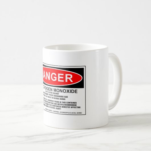 Dihydrogen-Monoxyd-Tasse 1 Kaffeetasse (VorderseiteRechts)