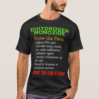 Dihydrogenmonoxid-Bewusstsein Unterstützung des DH T-Shirt