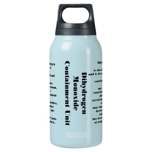 Dihydrogenmonoxid Isolierte Flasche (Vorderseite)