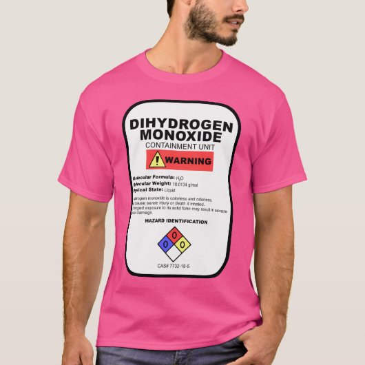 Dihydrogenmonoxid T-Shirt (Vorderseite)