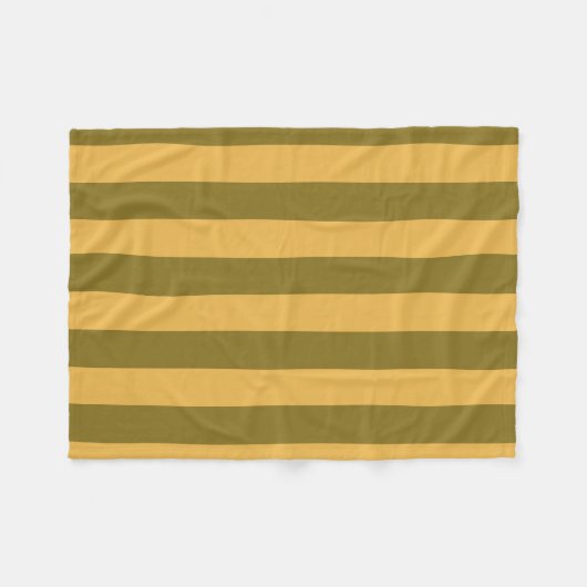 Dijon and Zest Striped Pattern Fleecedecke (Vorderseite (Horizontal))