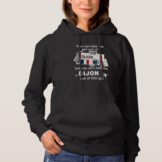 Dijon Boarding Pass Dijon Girl Dijon Hoodie (Vorderseite)