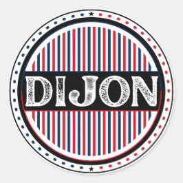 Dijon City Pride Emblem – French Identity Runder Aufkleber