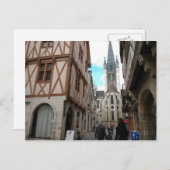 Dijon, enge Straßen Postkarte (Vorne/Hinten)