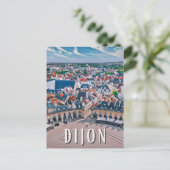 Dijon Foto Vintage Postkarte (Stehend Vorderseite)
