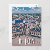 Dijon Foto Vintage Postkarte (Vorne/Hinten)