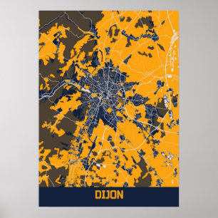 Dijon - France Bluefresh City Map Poster
