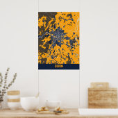 Dijon - France Bluefresh City Map Poster (Küche)