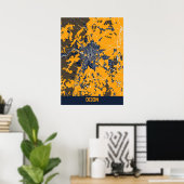 Dijon - France Bluefresh City Map Poster (Heimbüro)