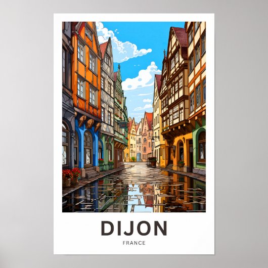 Dijon France Travel Print Poster (Vorne)