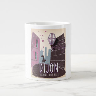 Dijon France Vintage Reiseplakat Jumbo-Tasse