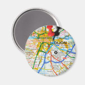 Dijon, Frankreich Magnet (Vorderseite/Rückseite)