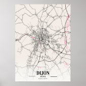 Dijon - Frankreich Neapolitan City Map Poster (Vorne)
