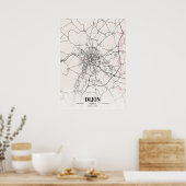 Dijon - Frankreich Neapolitan City Map Poster (Küche)