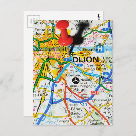 Dijon, Frankreich Postkarte (Vorne/Hinten)