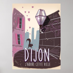 Dijon Frankreich Vintage-Reiseposter Poster