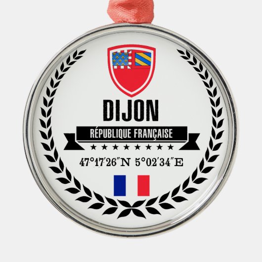 Dijon Silbernes Ornament (Vorne)