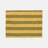 Dijon- und Zest-Gestreiftes Muster Fleecedecke (Vorderseite (Horizontal))