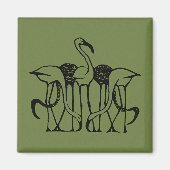 Dijsselhof - Fünf Flamingos, schöne Kunst, Magnet (Vorne)