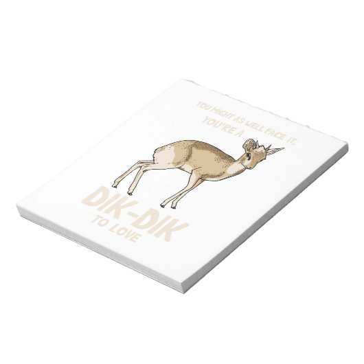 Dik-Dik zur Liebe Notizblock (Rotiert)
